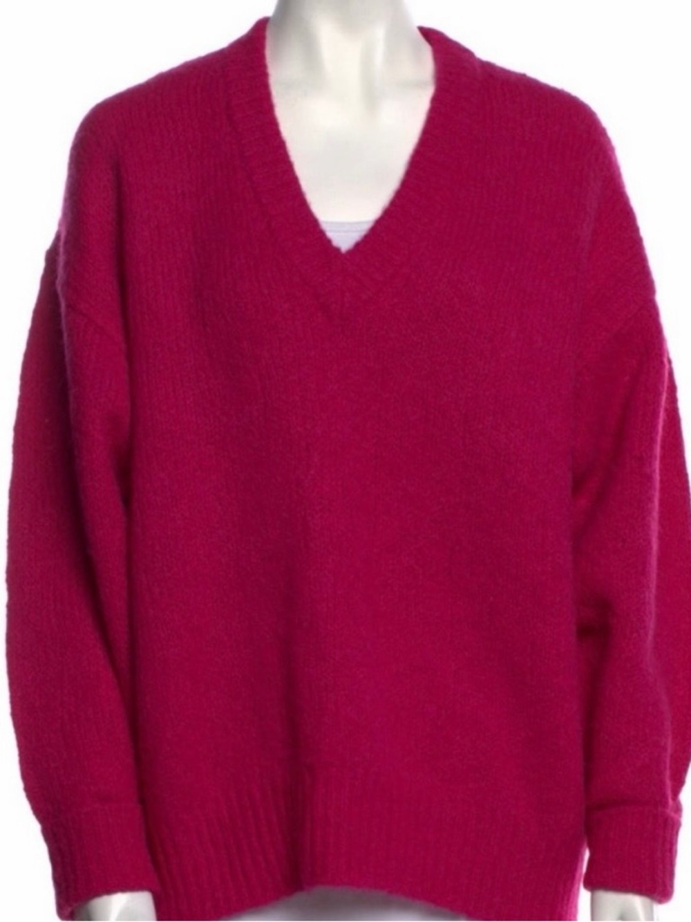 rag & bone Women's V-Neck Sweater - Fuchsia